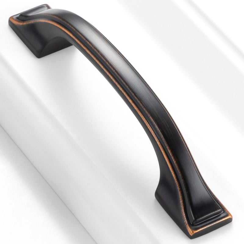 BEROSSA 3 Inch Screw Spacing  Oil Rubbed Bronze Footed Arch Pulls  Kitchen Cabinet Handles  Pack of 10 | Solid Furniture Hardware for Cupboard Door Bedroom Dresser Drawer Bathroom Vanity 8222 - Image 1